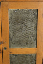 Load image into Gallery viewer, Antique Oak Pie Safe Cabinet with Punched Tin Doors
