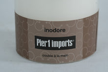 Load image into Gallery viewer, Pier 1 Imports Unscented White Pillar Candle, 8" Tall
