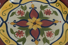 Load image into Gallery viewer, Pier 1 Vallarta 13" Handpainted Earthenware Serving Plate – Bold Floral Southwest Design
