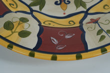 Load image into Gallery viewer, Pier 1 Vallarta 13" Handpainted Earthenware Serving Plate – Bold Floral Southwest Design
