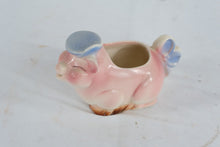 Load image into Gallery viewer, Royal Copley Pig Creamer – Pink &amp; Blue Spaulding Pottery
