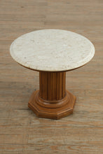Load image into Gallery viewer, Marble-Top Pillared Pedestal Stand
