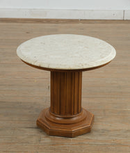 Load image into Gallery viewer, Marble-Top Pillared Pedestal Stand
