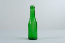Load image into Gallery viewer, Vintage Pilot Green Glass Soda Bottle Greenville NC Embossed Star Design
