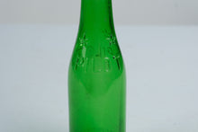 Load image into Gallery viewer, Vintage Pilot Green Glass Soda Bottle Greenville NC Embossed Star Design
