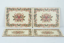 Load image into Gallery viewer, Pimpernel Festive Garland Placemats Set of 4 Cork Backed Christmas 16 x 12 England
