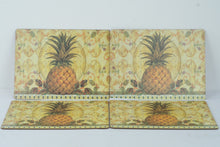 Load image into Gallery viewer, Pimpernel Pineapple Placemats Set of 4 Cork Backed Pamela Gladding 16 x 12
