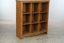Load image into Gallery viewer, 9-Cubby Bookcase Display Shelf with Carved Floral Detail
