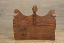 Load image into Gallery viewer, Antique Pine Wall Box with Decorative Crest
