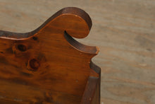 Load image into Gallery viewer, Antique Pine Wall Box with Decorative Crest
