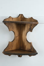 Load image into Gallery viewer, Pine Corner Wall Shelf with Double Tier Design

