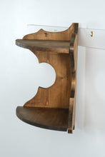 Load image into Gallery viewer, Pine Corner Wall Shelf with Double Tier Design
