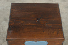 Load image into Gallery viewer, Rustic Wood Accent Side Table Blue Heart Farmhouse Cottage Style 27 Inch
