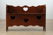 Load image into Gallery viewer, Pine Heart Storage Bench I
