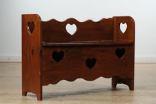 Load image into Gallery viewer, Pine Heart Storage Bench I
