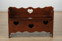 Load image into Gallery viewer, Pine Heart Storage Bench I
