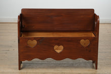 Load image into Gallery viewer, Pine Heart Storage Bench I
