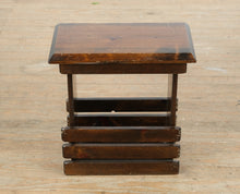 Load image into Gallery viewer, Vintage Pine Magazine Side Table
