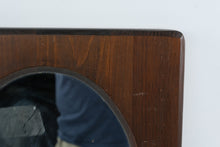 Load image into Gallery viewer, Vintage Mid Century Modern Stained Pine Oval Wall Mirror 20 Inch
