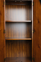 Load image into Gallery viewer, Pine Queen Wall Unit Bed with Armoire Cabinets and Mirrored Headboard
