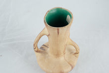Load image into Gallery viewer, Vintage Pine Scented Pottery Double Handle Vase Faux Wood Grain Art Pot 7.5 Inch
