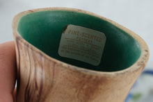 Load image into Gallery viewer, Vintage Pine Scented Pottery Double Handle Vase Faux Wood Grain Art Pot 7.5 Inch
