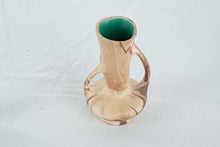 Load image into Gallery viewer, Vintage Pine Scented Pottery Double Handle Vase Faux Wood Grain Art Pot 7.5 Inch
