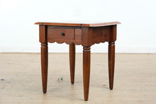 Load image into Gallery viewer, Solid Pine Square Side Table with Drawer
