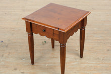 Load image into Gallery viewer, Solid Pine Square Side Table with Drawer
