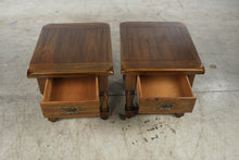 Load image into Gallery viewer, Pair of Solid Pine Rustic End Tables with Drawers
