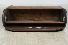 Load image into Gallery viewer, Vintage Rustic Pine Storage Bench with Hand-Painted Ducks and Heart Cutouts
