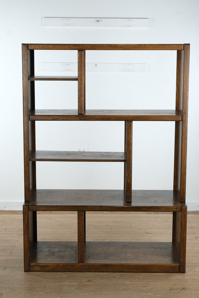 Geometric Solid Wood Shelving Unit / Bookcase