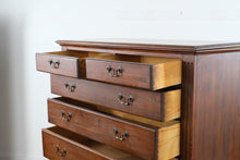 Load image into Gallery viewer, Solid Pine Tall Dresser Chest with Dovetail Drawers and Traditional Styling
