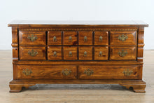 Load image into Gallery viewer, Bennington Pine 12-Drawer Dresser &amp; Mirror – Rustic Solid Wood w/ Brass Hardware
