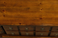 Load image into Gallery viewer, Bennington Pine 12-Drawer Dresser &amp; Mirror – Rustic Solid Wood w/ Brass Hardware
