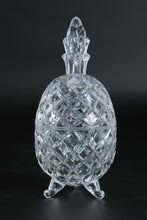 Load image into Gallery viewer, Cut Crystal Pineapple Style Lidded Jar Footed Candy Dish
