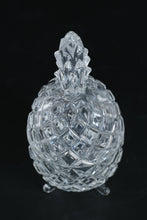 Load image into Gallery viewer, Cut Crystal Pineapple Style Lidded Jar Footed Candy Dish
