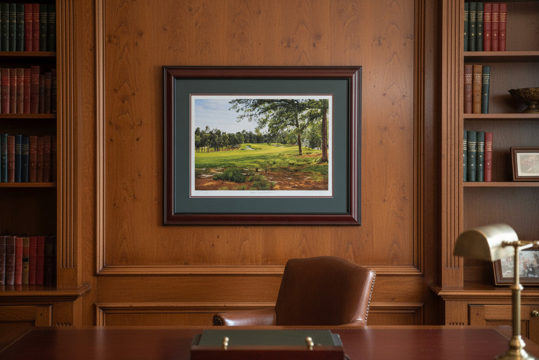 Richard Chorley “Pinehurst Number Two, 5th Hole” Limited Edition Framed Golf Art Print – Signed & Numbered