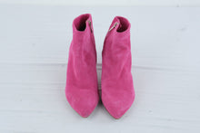 Load image into Gallery viewer, Sam Edelman Womens Hot Pink Suede Pointed Toe Ankle Boots Kitten Heel Size 8
