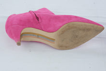 Load image into Gallery viewer, Sam Edelman Womens Hot Pink Suede Pointed Toe Ankle Boots Kitten Heel Size 8

