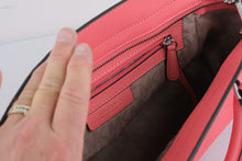 Load image into Gallery viewer, Michael Kors Coral Pink Saffiano Leather Satchel Crossbody Bag
