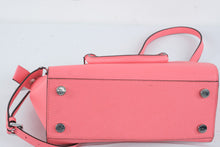 Load image into Gallery viewer, Michael Kors Coral Pink Saffiano Leather Satchel Crossbody Bag
