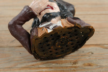 Load image into Gallery viewer, Antique Cast Iron Pirate Mechanical Bank Moving Arm and Eye Patch Figure
