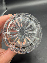 Load image into Gallery viewer, Clear Pressed Glass Creamer and Sugar Bowl Set Diamond Pattern Starburst Base
