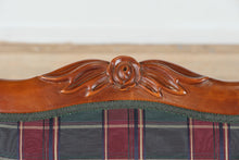 Load image into Gallery viewer, Classic Upholstered Wooden Rocking Chair with Plaid Fabric
