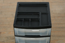 Load image into Gallery viewer, Black Plastic 6-Drawer Rolling Storage Organizer
