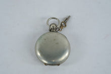 Load image into Gallery viewer, Antique Pocket Watch Unmarked White Dial Roman Numerals Key Wind Style
