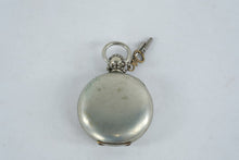 Load image into Gallery viewer, Antique Pocket Watch Unmarked White Dial Roman Numerals Key Wind Style
