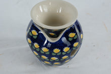 Load image into Gallery viewer, Manufaktura Polish Pottery Oil Burner / Wax Warmer – Hand-Painted Blue Floral Pattern, Bolesławiec Poland
