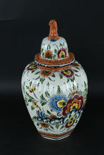 Load image into Gallery viewer, Royal Delft Polychrome Lidded Ginger Jar – Handpainted “Van der Laan” Studio, 1981 – 16" Tall with Certificates
